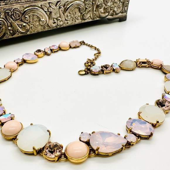 🔥 Rare Vintage JCrew Brûlée Iridescent Statement Necklace - Picture 15 of 15